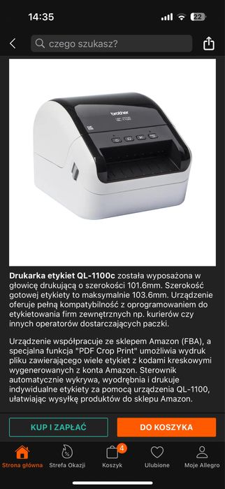 Drukarka etykiet brother QL-1100 C