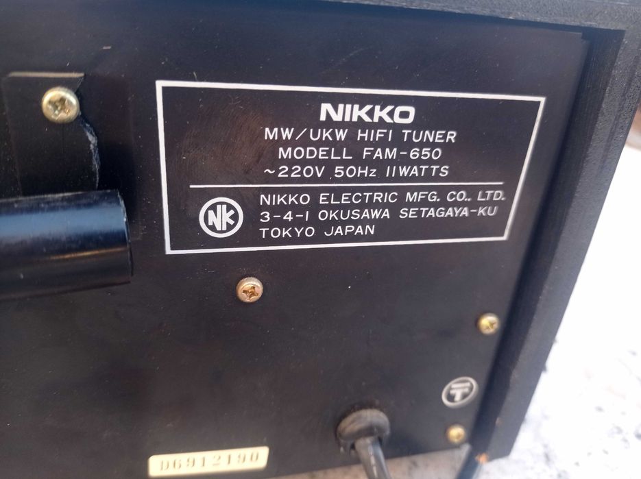 Nikko FAM-650 Стерео Тюнер Japan