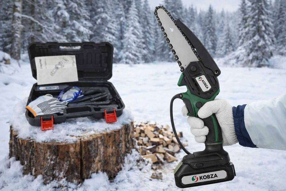 Акумуляторна міні-електропила 21В ChainSaw з двома батареями ланцюгова