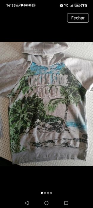 Sweat com capuz adolescente