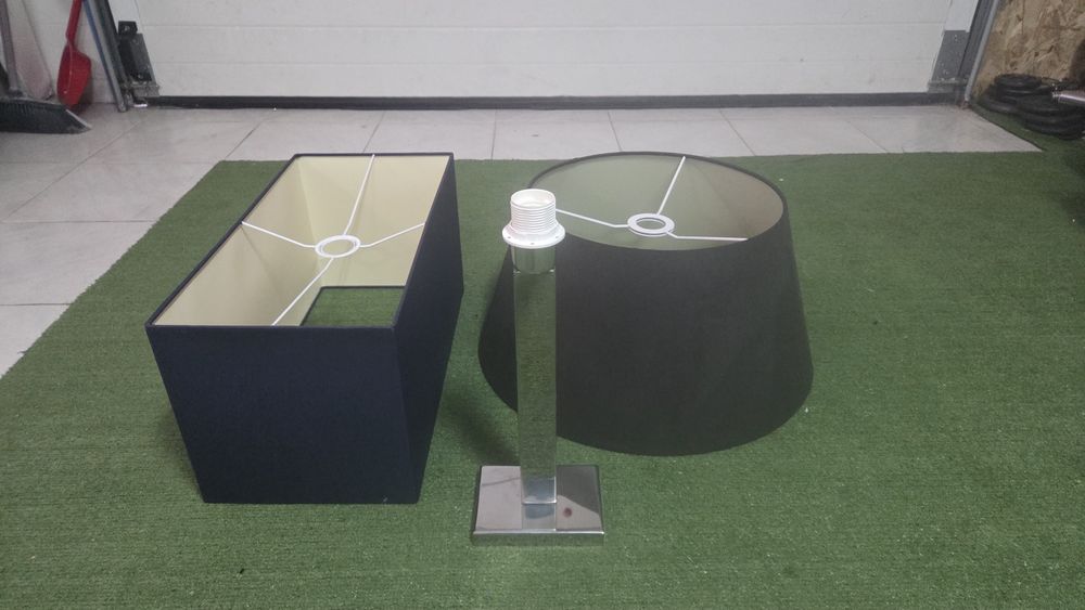 Abajur de teto azul e preto