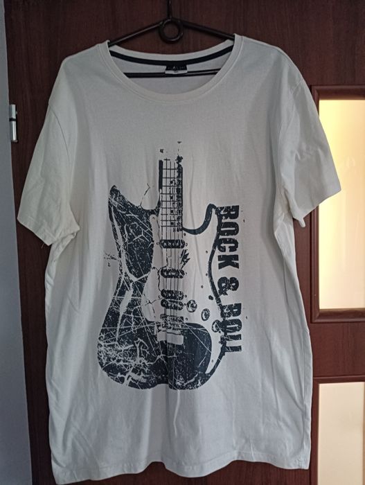 XXL t-shirt koszulka męska z nadrukiem gitara męski
