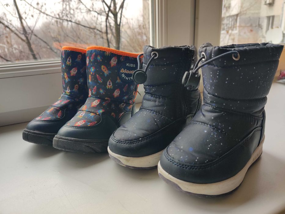 Зимові чоботи, 24 розмір, устілка 14.5 см + ще одна пара в подарунок