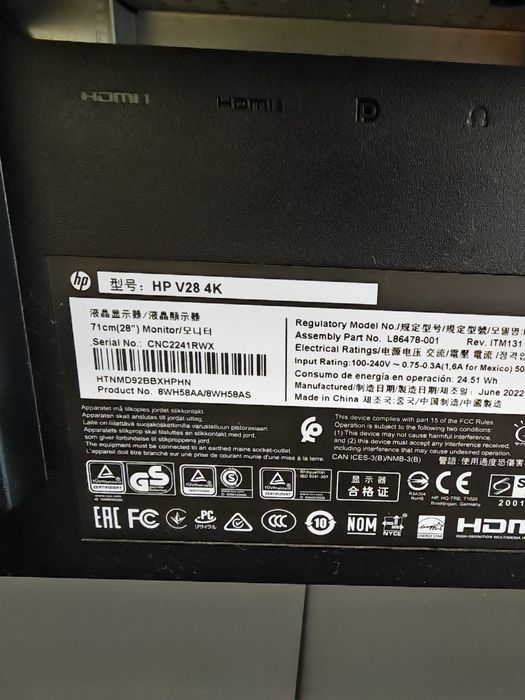 Monitor / Ecrã HP - 4K de 29"