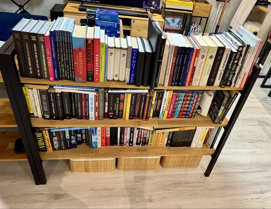 2 Regały na książki | styl Loft | DĄB Olejowany i Metal