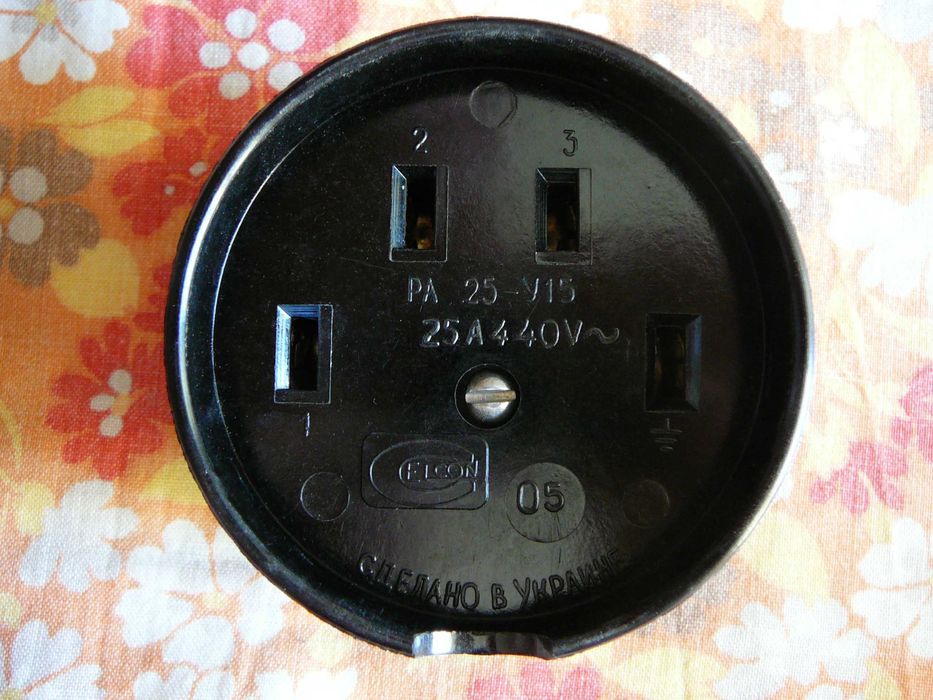 Силовий штепсельний роз'єм ВШ30-В-А-25/380