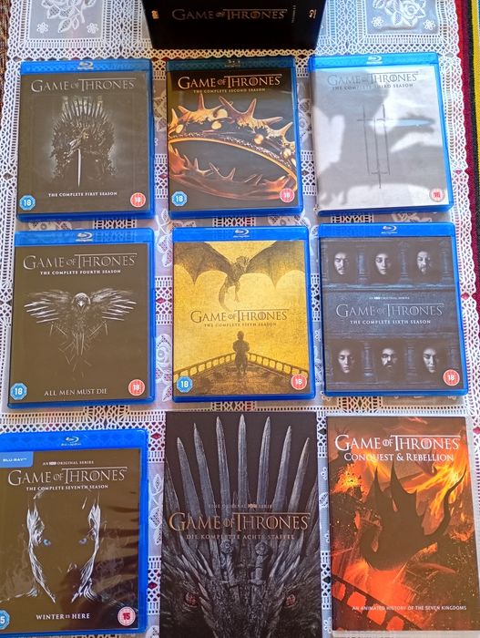 Game of thrones 1-8 blu-ray po angielsku Idealny stan