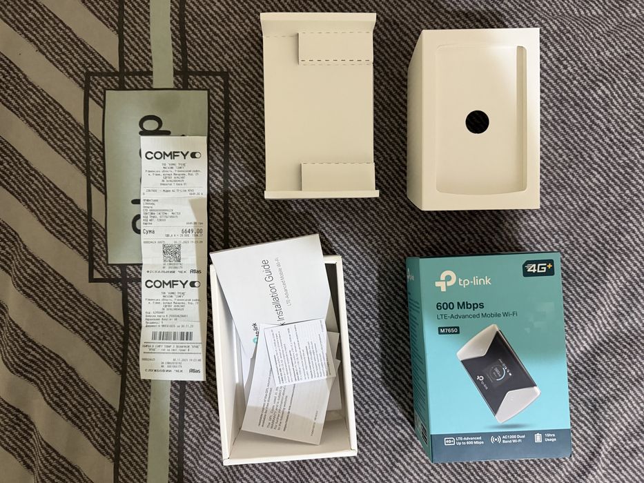 Модем 4G TP-Link M7650, тримає 15 годин