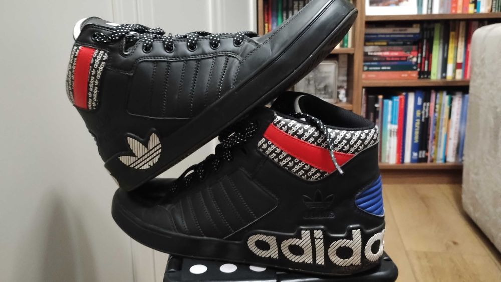 Adidas Shoes Mens Size 11.5 Black Originals Mid Top Sneakers Padded FV5464 Shoes Fv5464 Adidas Hard Court High  main image 3