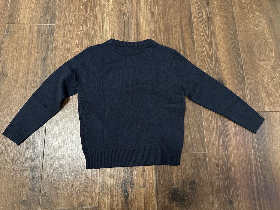 Sweter z reniferem 98/104 granatowy