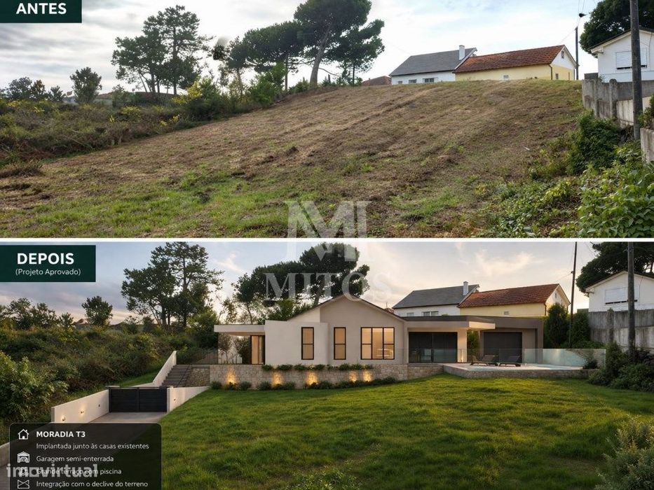 Terreno com projeto aprovado para venda em Anha - Viana do Castelo