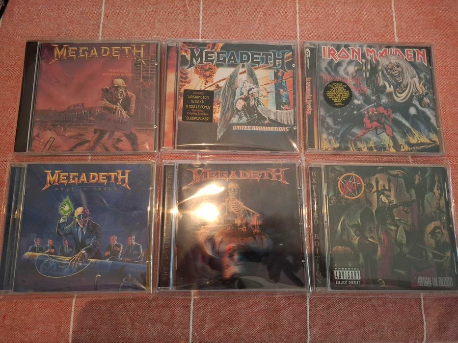 Cds Megadeth - Iron Maiden - Metallica - Ozzy ACDC, Soulfly Sepultura SOAD