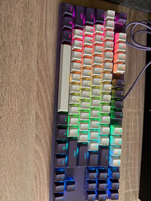 Klawiatura DARK PROJECT KD87A One Fioletowo-biały
