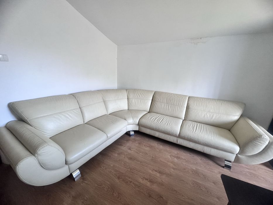 Шкіряний кутовий диван б/в