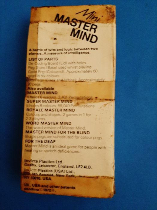MasterMind Mini Invicta 1972