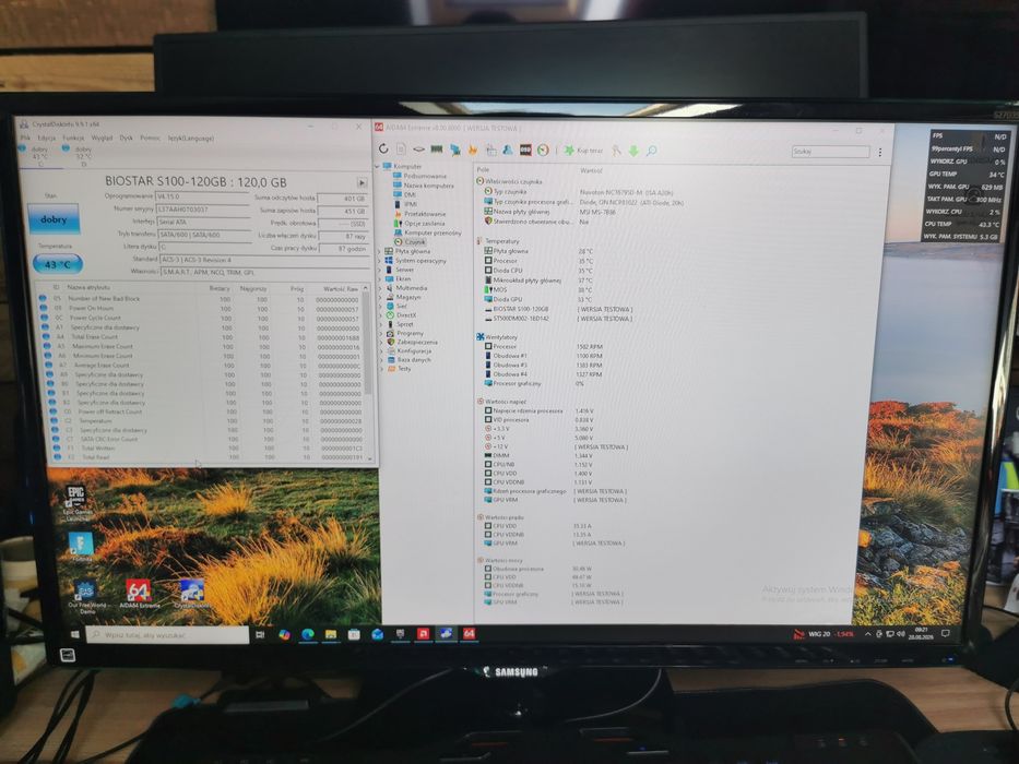 Komputer gamingowy + monitor 27 cali