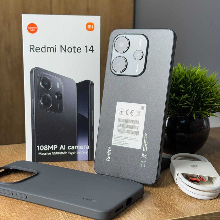 Телефон Xiaomi Redmi Note 14 4G 8/256Gb Black Купити Смартфон