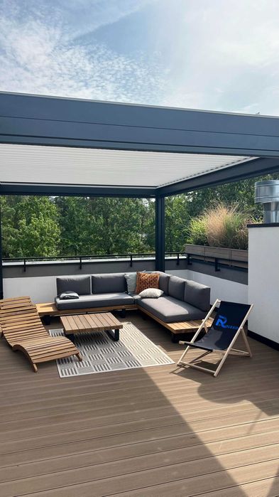 Ostrołęka - Dwupoziomowy apartament 9m2, taras 50m2 - umeblowany, parking, pergola, klima