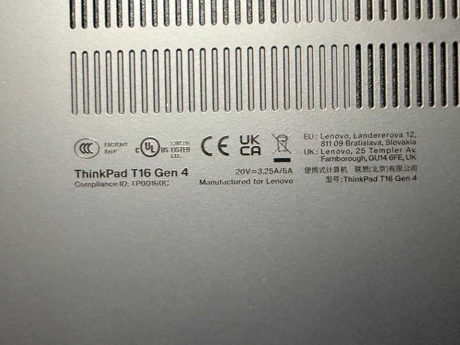 Laptop Lenovo ThinkPad T16 Gen 4 16" Ryzen AI 7 32GB 1TB SSD Win11 Pro