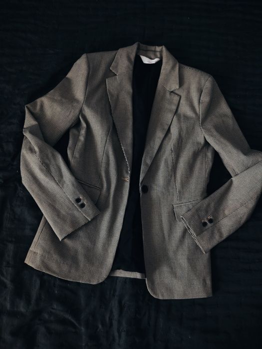 Camaieu 36 jak nowa wiralowa marynarka pepitka