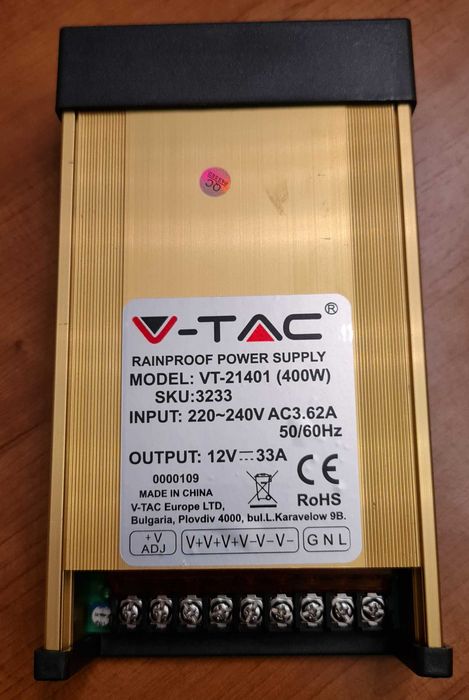 Fonte de Alimentação ( Driver) para Fitas Led V-TAC Profissional 400W