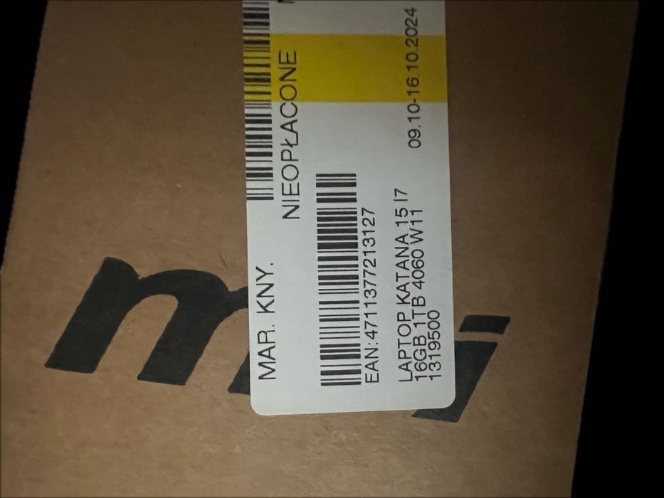 Sprzedam laptop MSI Katana