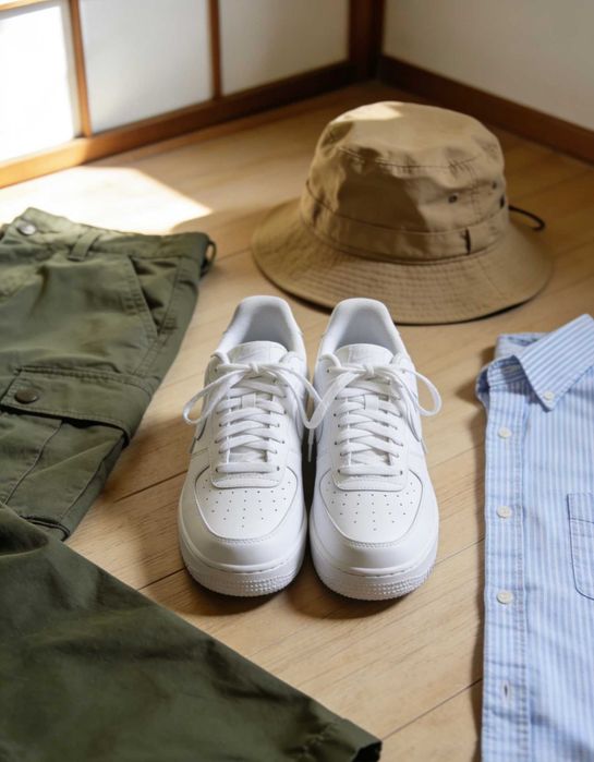 Buty meskie Mokasyny Nike_Air_Force_1_Low '07_Biały R.41