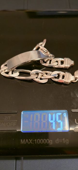 Linda pulseira de prata 925 maciça.