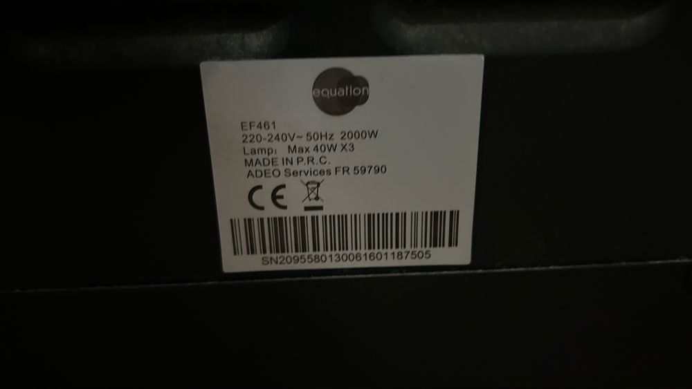 Lareira Elétrica Equation EF461 2000W