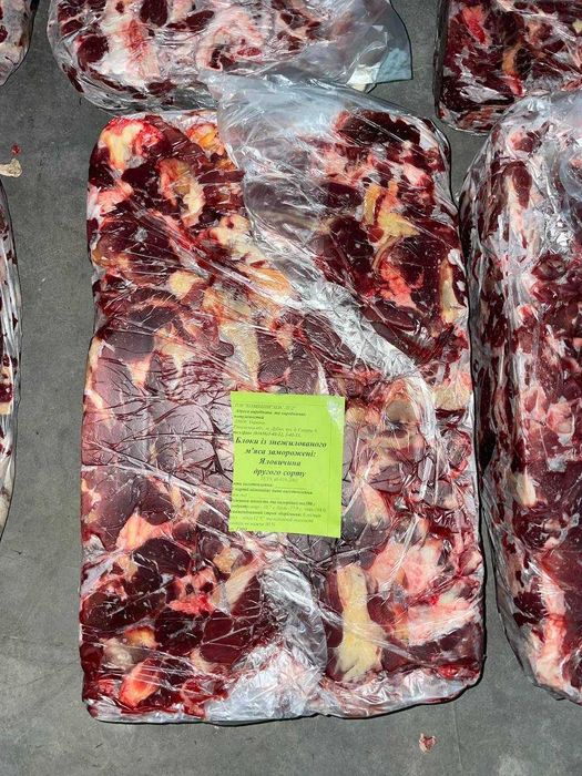 Продаємо блочне яловиче м'ясо вищого, першого, другого гатунку.