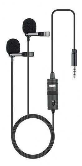 Microfone BOYA BY-M1DM Duplo com 4m - Para Smartphone/Câmera