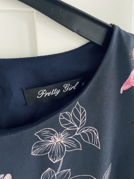 Pretty girl sukienka 36 s kwiaty floral praca biurowa