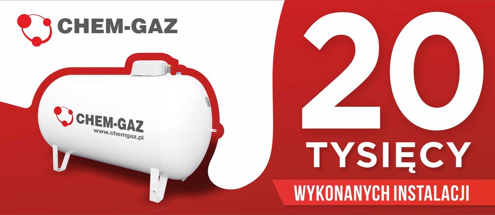 Zbiornik na GAZ 2700/3650/4850/6400 Dostawy Gazu PROPAN LPG Montaż