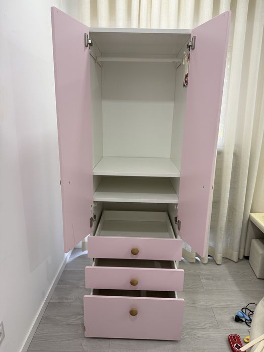 Roupeiro Criança Rosa 60x181cm