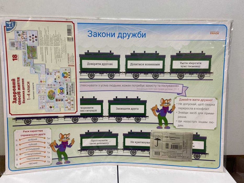 Набір  плакатів  Здоровий спосіб  життя  для 1-4 класів