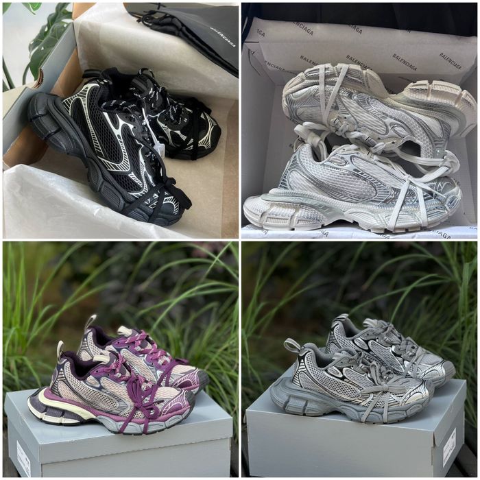 р36-45 Кросівки Balenciaga 3XL White Black Grey Violet Yellow Silver