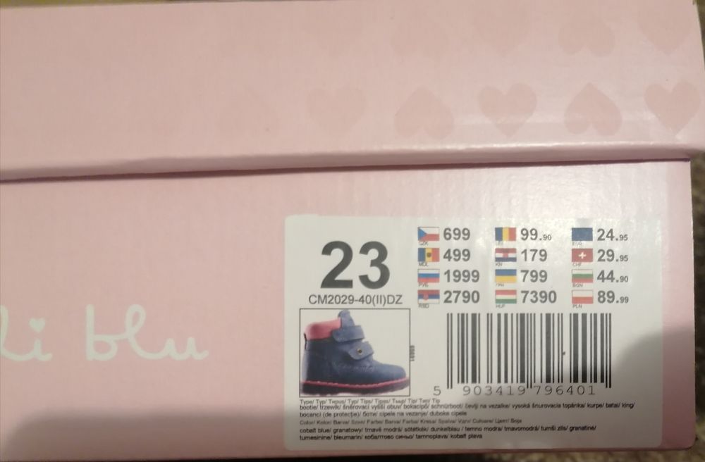 Buty zimowe dziecięce, dla dziewczynki Nelli Blu, r. 23
