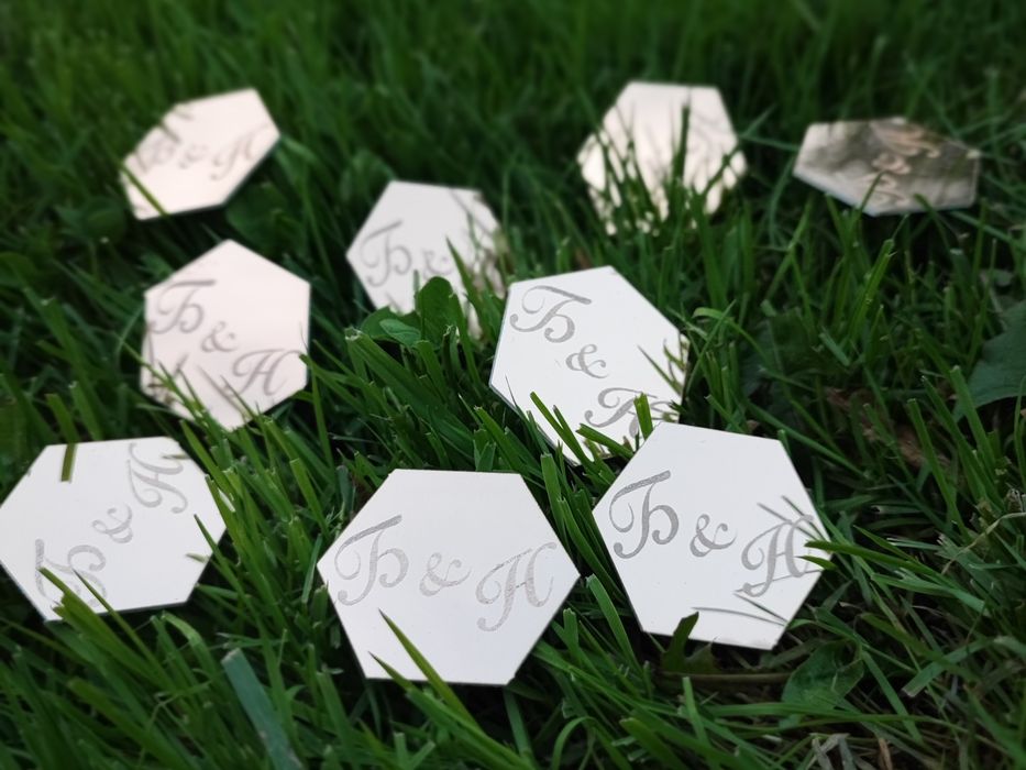 Дзеркальні бутоньєрки(дзеркальний полістерол)/ весільні бутаньєрки/