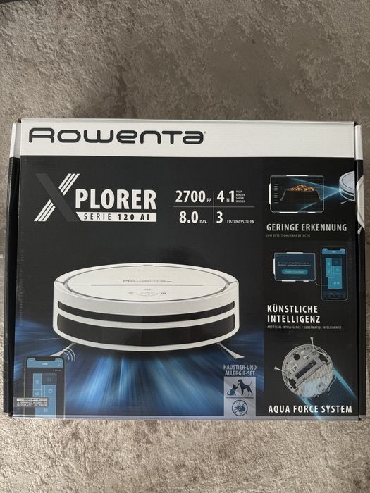 Робот пылесос моющий Rowenta X-Plorer 120 AI (RR7867WH)