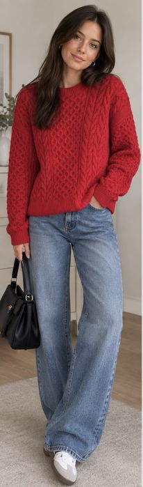 Sweter czerwony