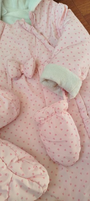 Комбінезон весняний демісезонний для дівчинки 12-18, 80-86 см