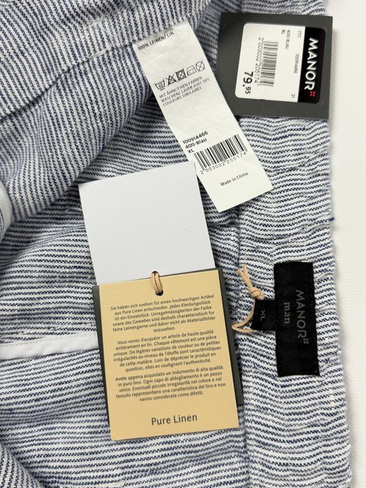 Лляні штани брюки Manor relaxed fit xl