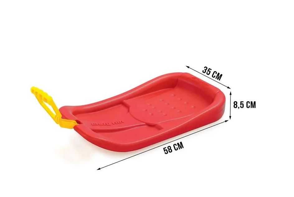 Plastikowe sanki plastykowe ślizg CRAZY RUN dupolot jabłko