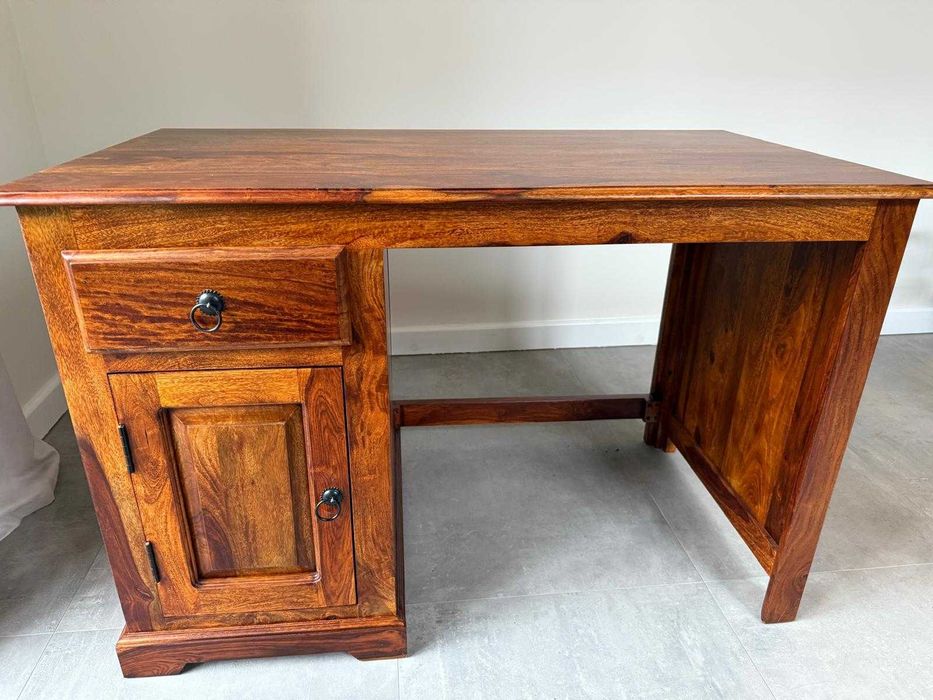 Biurko kolonialne ALBERO, z litego drewna, nowe