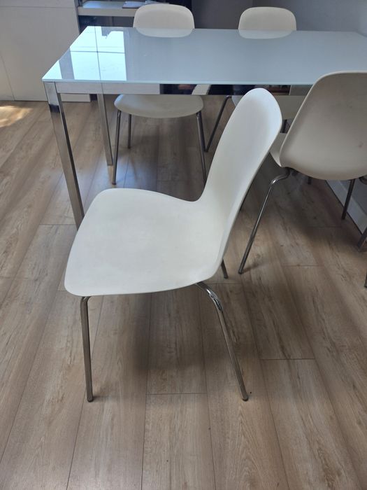 4 Krzesła biale SKALSTA IKEA, Poznań