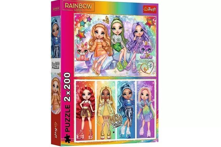 Puzzle 400 elementów. Tęczowe lalki Rainbow High. Trefl. Nowy Produkt