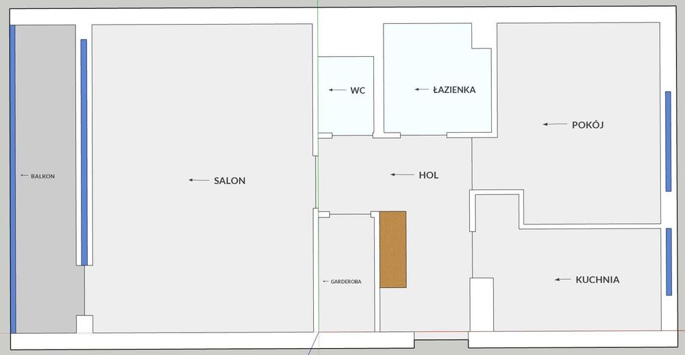 Dwupokojowe mieszkanie 48 m² w centrum Otwocka