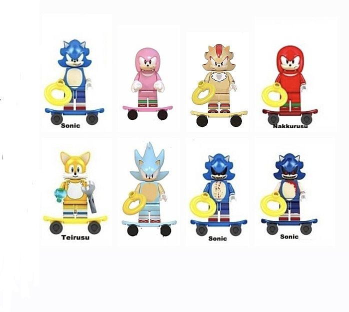 Klocki figurki sonic 8 sztuk kompatybilne z Lego sonic klocki sonic figurka sonic klocki sonik figurki sonik