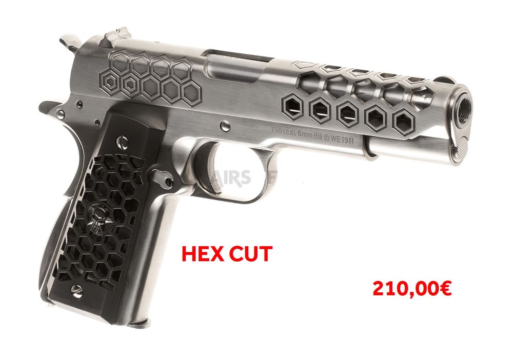 Pistola Airsoft 1911 HEXCUT - Floral da WE full metal blowback nova garantia