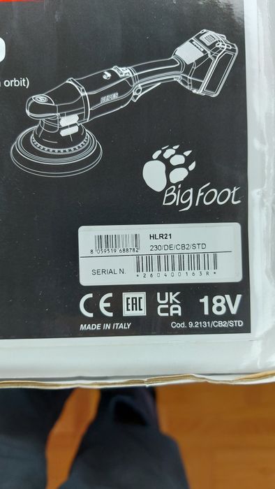 RUPES BigFoot iBrid Polisher HLR21 STD полірувальна машина